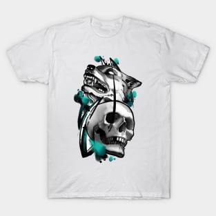 dog and skull T-Shirt